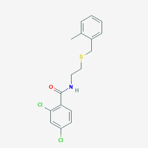 molecular formula C17H17Cl2NOS B4667218 2,4-dichloro-N-{2-[(2-methylbenzyl)thio]ethyl}benzamide 