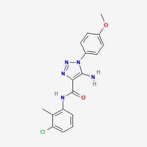 molecular formula C17H16ClN5O2 B4667232 5-amino-N-(3-chloro-2-methylphenyl)-1-(4-methoxyphenyl)-1H-1,2,3-triazole-4-carboxamide 