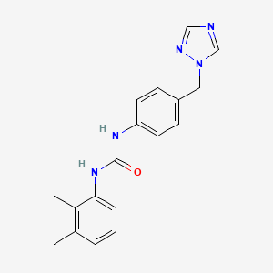 molecular formula C18H19N5O B4667244 N-(2,3-dimethylphenyl)-N'-[4-(1H-1,2,4-triazol-1-ylmethyl)phenyl]urea 