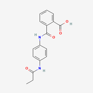 molecular formula C17H16N2O4 B4667250 2-({[4-(propionylamino)phenyl]amino}carbonyl)benzoic acid 