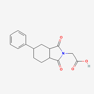 molecular formula C16H17NO4 B4667257 (1,3-dioxo-5-phenyloctahydro-2H-isoindol-2-yl)acetic acid 