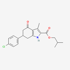 isobutyl 6-(4-chlorophenyl)-3-methyl-4-oxo-4,5,6,7-tetrahydro-1H-indole-2-carboxylate