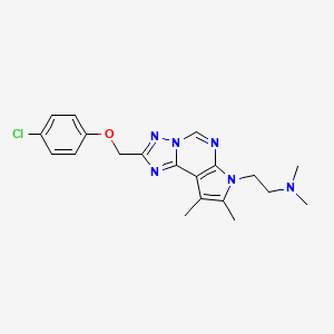 molecular formula C20H23ClN6O B4667271 (2-{2-[(4-chlorophenoxy)methyl]-8,9-dimethyl-7H-pyrrolo[3,2-e][1,2,4]triazolo[1,5-c]pyrimidin-7-yl}ethyl)dimethylamine 