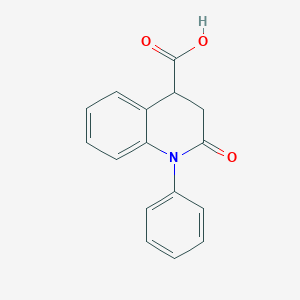 molecular formula C16H13NO3 B4667300 2-oxo-1-phenyl-1,2,3,4-tetrahydro-4-quinolinecarboxylic acid 