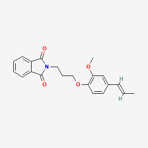 molecular formula C21H21NO4 B4667308 2-{3-[2-methoxy-4-(1-propen-1-yl)phenoxy]propyl}-1H-isoindole-1,3(2H)-dione 