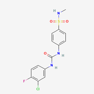 4-({[(3-chloro-4-fluorophenyl)amino]carbonyl}amino)-N-methylbenzenesulfonamide