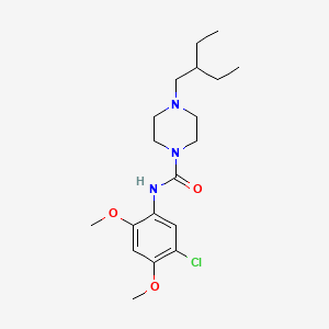 N-(5-chloro-2,4-dimethoxyphenyl)-4-(2-ethylbutyl)-1-piperazinecarboxamide