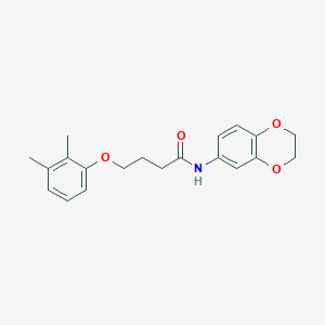 molecular formula C20H23NO4 B4667343 N-(2,3-dihydro-1,4-benzodioxin-6-yl)-4-(2,3-dimethylphenoxy)butanamide 