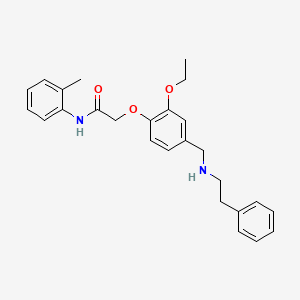 molecular formula C26H30N2O3 B4667363 2-(2-ethoxy-4-{[(2-phenylethyl)amino]methyl}phenoxy)-N-(2-methylphenyl)acetamide 