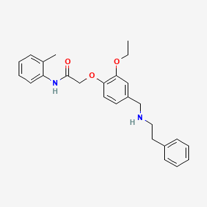 2-(2-ethoxy-4-{[(2-phenylethyl)amino]methyl}phenoxy)-N-(2-methylphenyl)acetamide