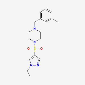 molecular formula C17H24N4O2S B4667367 1-[(1-ethyl-1H-pyrazol-4-yl)sulfonyl]-4-(3-methylbenzyl)piperazine 