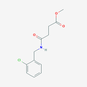 molecular formula C12H14ClNO3 B4667392 methyl 4-[(2-chlorobenzyl)amino]-4-oxobutanoate 