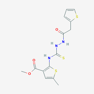 methyl 5-methyl-2-({[2-(2-thienylacetyl)hydrazino]carbonothioyl}amino)-3-thiophenecarboxylate