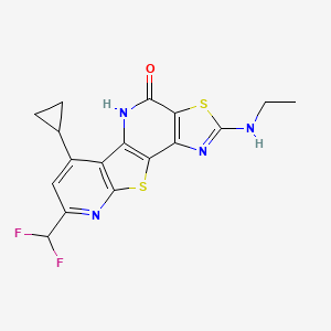 6-cyclopropyl-8-(difluoromethyl)-2-(ethylamino)pyrido[3',2':4,5]thieno[3,2-b][1,3]thiazolo[4,5-d]pyridin-4(5H)-one