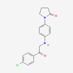 1-(4-{[2-(4-chlorophenyl)-2-oxoethyl]amino}phenyl)-2-pyrrolidinone