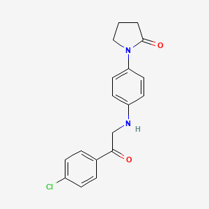 molecular formula C18H17ClN2O2 B4667424 1-(4-{[2-(4-chlorophenyl)-2-oxoethyl]amino}phenyl)-2-pyrrolidinone 