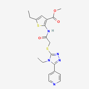 methyl 5-ethyl-2-[({[4-ethyl-5-(4-pyridinyl)-4H-1,2,4-triazol-3-yl]thio}acetyl)amino]-3-thiophenecarboxylate