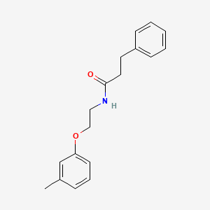 molecular formula C18H21NO2 B4667447 N-[2-(3-methylphenoxy)ethyl]-3-phenylpropanamide 