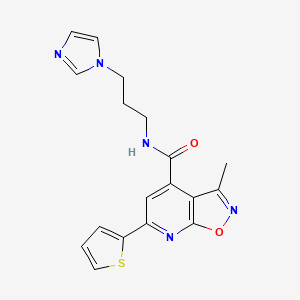 N-[3-(1H-imidazol-1-yl)propyl]-3-methyl-6-(2-thienyl)isoxazolo[5,4-b]pyridine-4-carboxamide