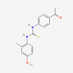 molecular formula C17H18N2O2S B4667496 N-(4-acetylphenyl)-N'-(4-methoxy-2-methylphenyl)thiourea 