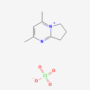 molecular formula C9H13ClN2O4 B4667505 2,4-dimethyl-7,8-dihydro-6H-pyrrolo[1,2-a]pyrimidin-5-ium perchlorate 