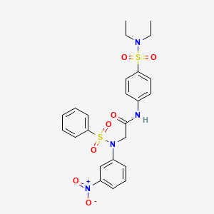 N~1~-{4-[(diethylamino)sulfonyl]phenyl}-N~2~-(3-nitrophenyl)-N~2~-(phenylsulfonyl)glycinamide