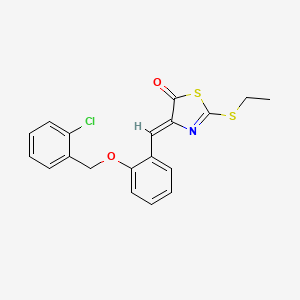 4-{2-[(2-chlorobenzyl)oxy]benzylidene}-2-(ethylthio)-1,3-thiazol-5(4H)-one