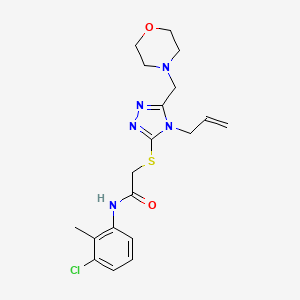 molecular formula C19H24ClN5O2S B4667581 2-{[4-allyl-5-(4-morpholinylmethyl)-4H-1,2,4-triazol-3-yl]thio}-N-(3-chloro-2-methylphenyl)acetamide 