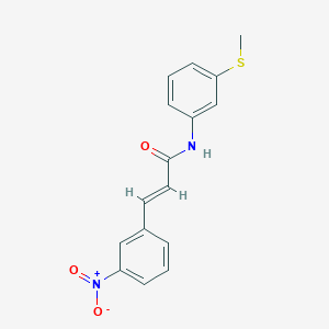 molecular formula C16H14N2O3S B4667601 N-[3-(methylthio)phenyl]-3-(3-nitrophenyl)acrylamide 