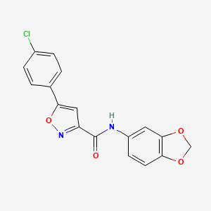 N-1,3-benzodioxol-5-yl-5-(4-chlorophenyl)-3-isoxazolecarboxamide