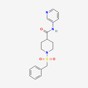 molecular formula C18H21N3O3S B4667603 1-(benzylsulfonyl)-N-3-pyridinyl-4-piperidinecarboxamide 