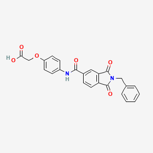 molecular formula C24H18N2O6 B4667611 (4-{[(2-benzyl-1,3-dioxo-2,3-dihydro-1H-isoindol-5-yl)carbonyl]amino}phenoxy)acetic acid 