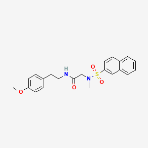 molecular formula C22H24N2O4S B4667613 N~1~-[2-(4-methoxyphenyl)ethyl]-N~2~-methyl-N~2~-(2-naphthylsulfonyl)glycinamide 