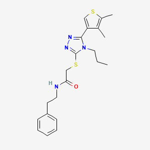 2-{[5-(4,5-dimethyl-3-thienyl)-4-propyl-4H-1,2,4-triazol-3-yl]thio}-N-(2-phenylethyl)acetamide