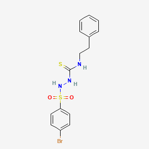 2-[(4-bromophenyl)sulfonyl]-N-(2-phenylethyl)hydrazinecarbothioamide