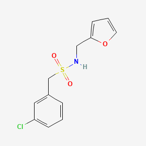molecular formula C12H12ClNO3S B4667648 1-(3-chlorophenyl)-N-(2-furylmethyl)methanesulfonamide 