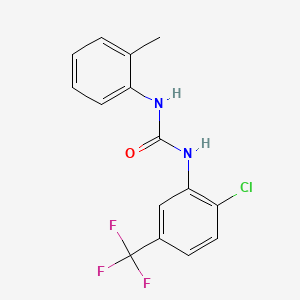 molecular formula C15H12ClF3N2O B4667710 N-[2-chloro-5-(trifluoromethyl)phenyl]-N'-(2-methylphenyl)urea 