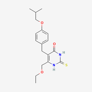 molecular formula C18H24N2O3S B4667734 6-(ethoxymethyl)-5-(4-isobutoxybenzyl)-2-mercapto-4-pyrimidinol 