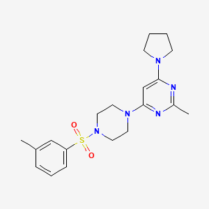 molecular formula C20H27N5O2S B4667749 2-methyl-4-{4-[(3-methylphenyl)sulfonyl]-1-piperazinyl}-6-(1-pyrrolidinyl)pyrimidine 