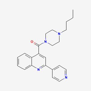 molecular formula C23H26N4O B4667752 4-[(4-butyl-1-piperazinyl)carbonyl]-2-(4-pyridinyl)quinoline 