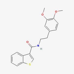 molecular formula C19H19NO3S B4667760 N-[2-(3,4-dimethoxyphenyl)ethyl]-1-benzothiophene-3-carboxamide 