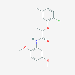 molecular formula C18H20ClNO4 B4667784 2-(2-chloro-5-methylphenoxy)-N-(2,5-dimethoxyphenyl)propanamide 