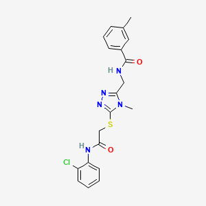 molecular formula C20H20ClN5O2S B4667831 N-{[5-({2-[(2-chlorophenyl)amino]-2-oxoethyl}thio)-4-methyl-4H-1,2,4-triazol-3-yl]methyl}-3-methylbenzamide 