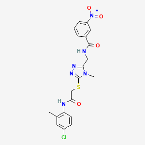 N-{[5-({2-[(4-chloro-2-methylphenyl)amino]-2-oxoethyl}thio)-4-methyl-4H-1,2,4-triazol-3-yl]methyl}-3-nitrobenzamide