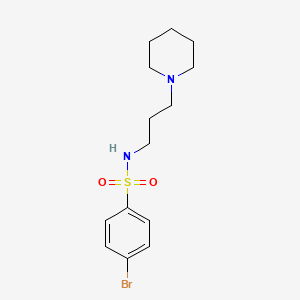 molecular formula C14H21BrN2O2S B4667855 4-bromo-N-[3-(1-piperidinyl)propyl]benzenesulfonamide 