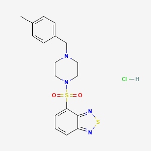 molecular formula C18H21ClN4O2S2 B4667867 4-{[4-(4-methylbenzyl)-1-piperazinyl]sulfonyl}-2,1,3-benzothiadiazole hydrochloride 