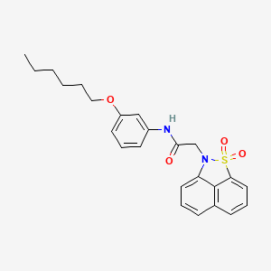2-(1,1-dioxido-2H-naphtho[1,8-cd]isothiazol-2-yl)-N-[3-(hexyloxy)phenyl]acetamide