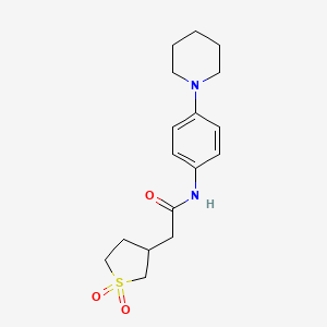 molecular formula C17H24N2O3S B4667887 2-(1,1-dioxidotetrahydro-3-thienyl)-N-[4-(1-piperidinyl)phenyl]acetamide 