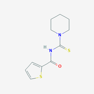 molecular formula C11H14N2OS2 B466789 N-(1-piperidinylcarbonothioyl)-2-thiophenecarboxamide CAS No. 111752-91-1