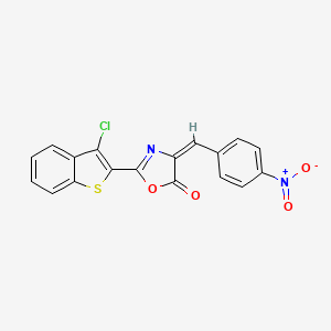 molecular formula C18H9ClN2O4S B4667908 2-(3-chloro-1-benzothien-2-yl)-4-(4-nitrobenzylidene)-1,3-oxazol-5(4H)-one 